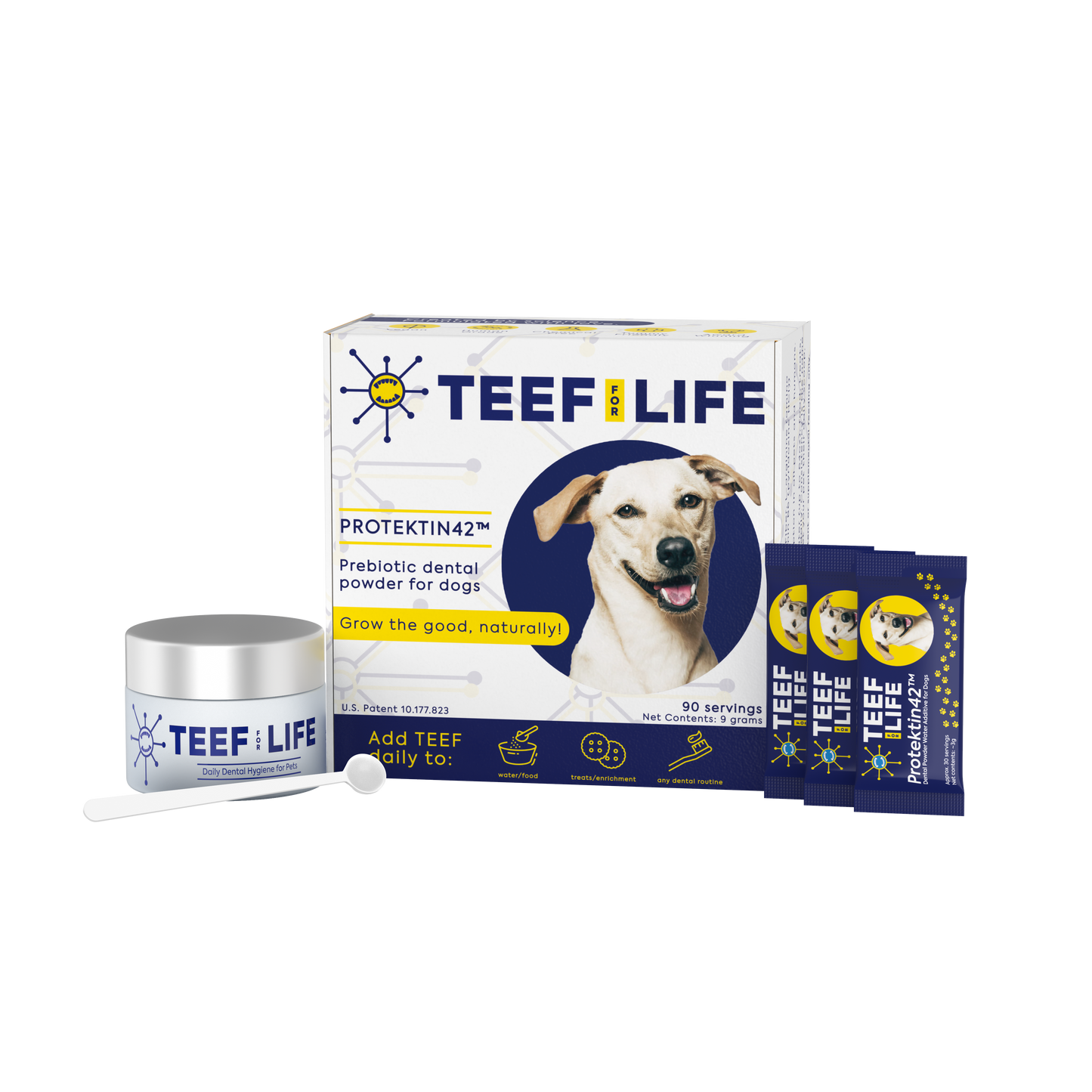 Dental Kits: Protektin42™ - Prebiotic Dental Powder for dogs - Doot's Pet LLC Collars For A Cause