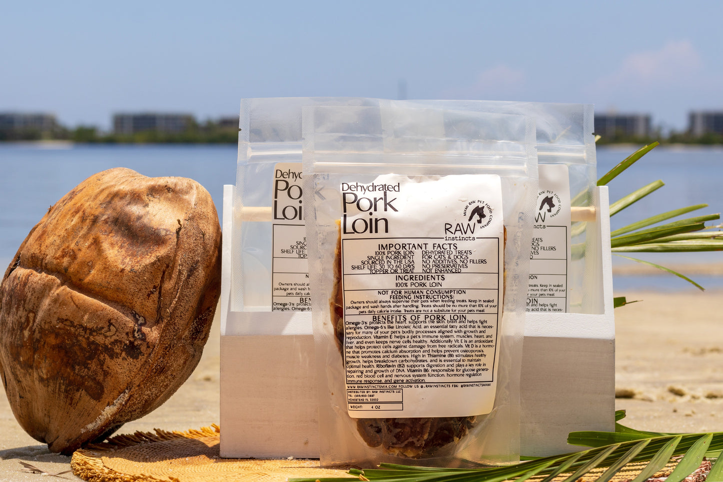 Dehydrated Pork Loin | Raw Instincts | USA-Sourced, Small Batch Treat for Cats & Dogs - Doot's Pet LLC Collars For A Cause