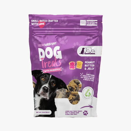 JoJo Good Chews Peanut Butter & Jelly Soft Chew Dog Treats (2-Pack) - Doot's Pet LLC Collars For A Cause