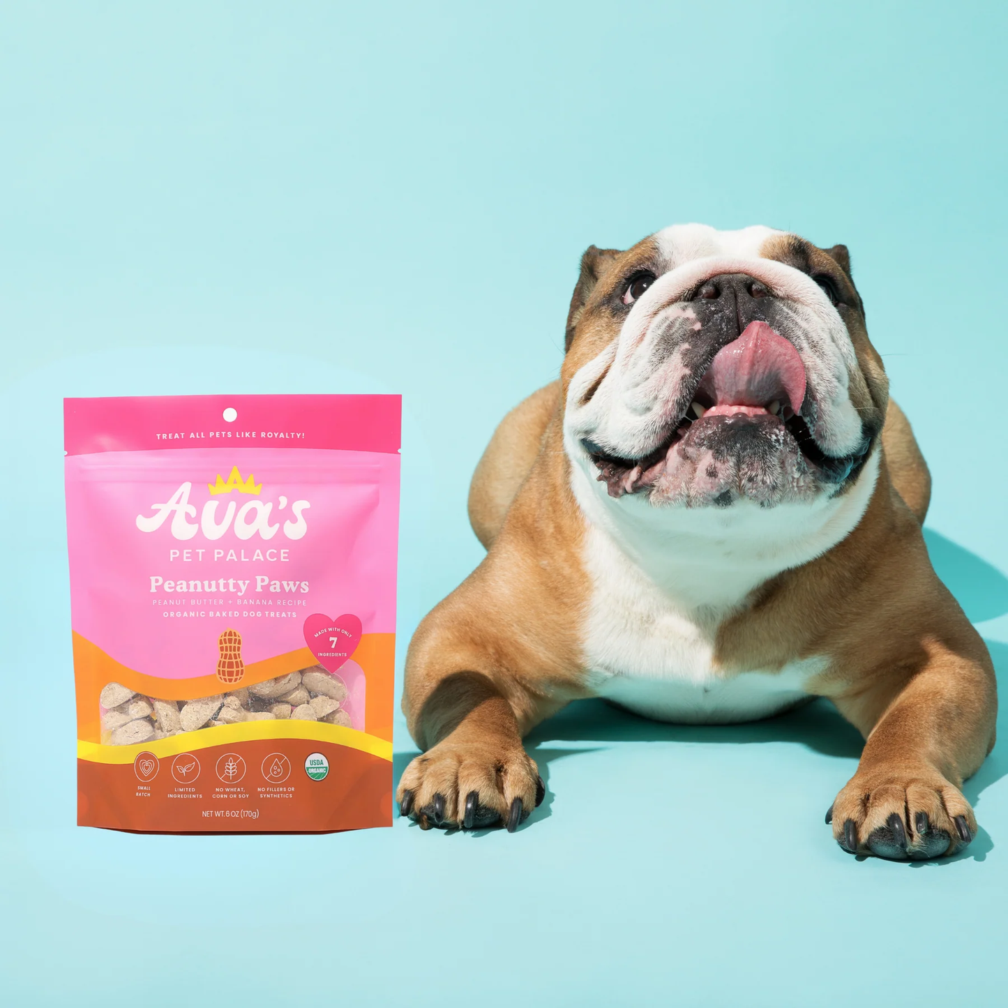Ava's Pet Palace Organic Oven Baked Dog Treats - Peanutty Paws (6 oz) / 2-Pack - Doot's Pet LLC Collars For A Cause