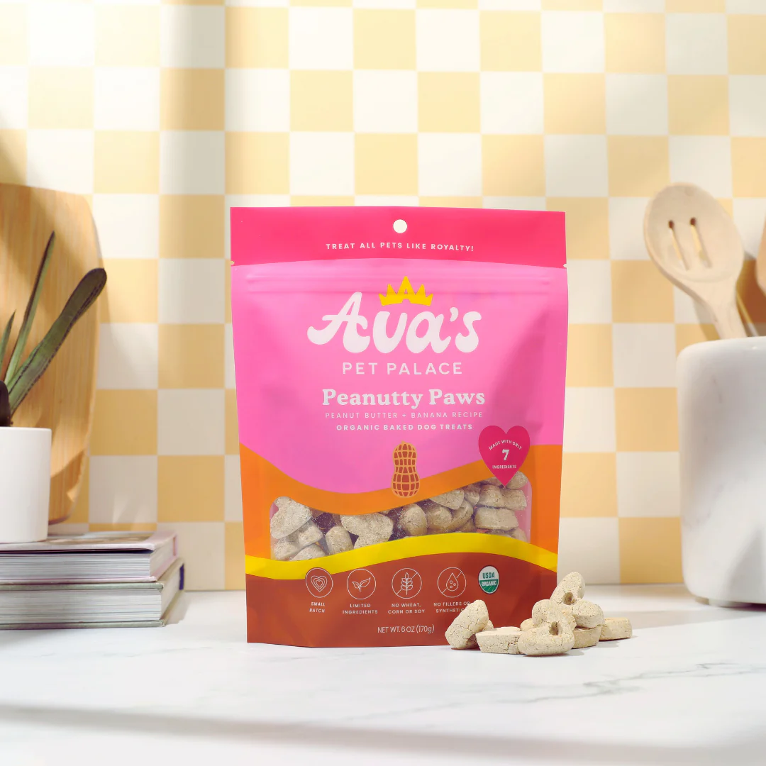 Ava's Pet Palace Organic Oven Baked Dog Treats - Peanutty Paws (6 oz) / 2-Pack - Doot's Pet LLC Collars For A Cause