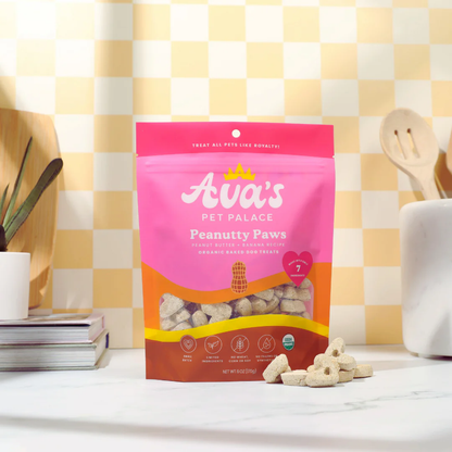 Ava's Pet Palace Organic Oven Baked Dog Treats - Peanutty Paws (6 oz) / 2-Pack - Doot's Pet LLC Collars For A Cause