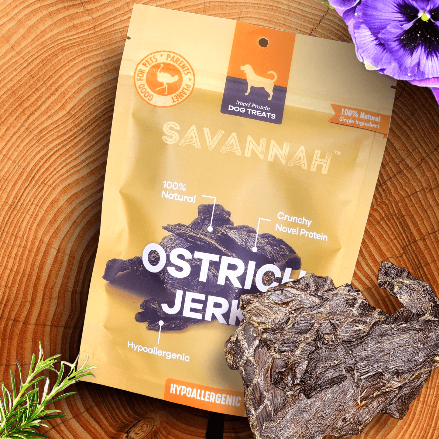 Tasty Ostrich Jerky (2oz): The Protein-Packed, Dental-Health Chew for Dogs of All Sizes - Doot's Pet LLC Collars For A Cause
