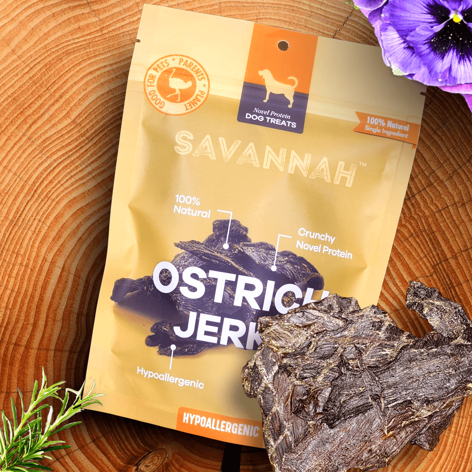 Tasty Ostrich Jerky (2oz): The Protein-Packed, Dental-Health Chew for Dogs of All Sizes - Doot's Pet LLC Collars For A Cause