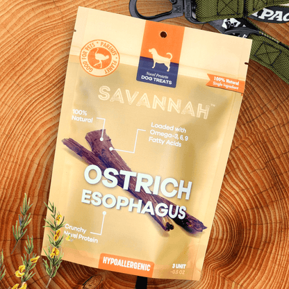 Crunchy Ostrich Esophagus Pieces: The Light & Airy, All-Natural Treat for Small to Medium Dogs - Doot's Pet LLC Collars For A Cause