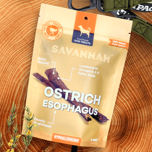 Crunchy Ostrich Esophagus Pieces: The Light & Airy, All-Natural Treat for Small to Medium Dogs - Doot's Pet LLC Collars For A Cause