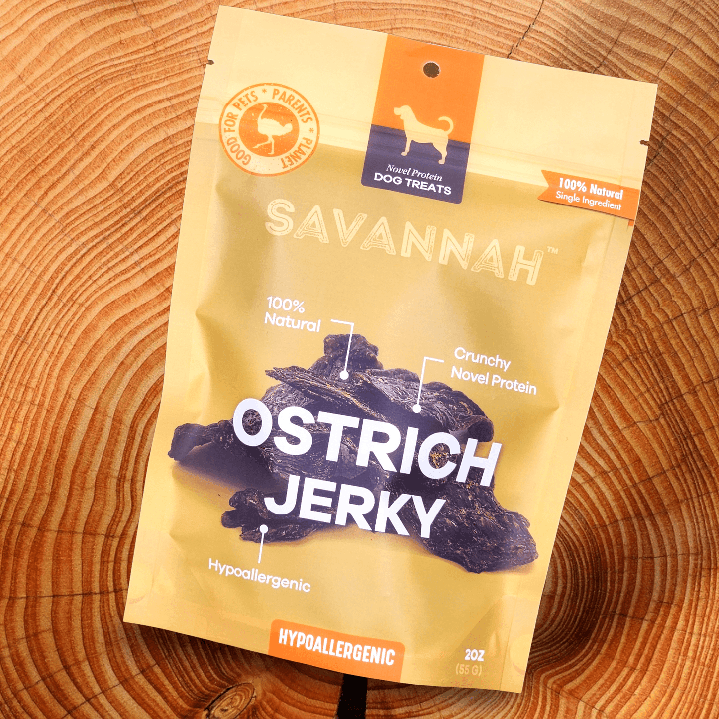 Tasty Ostrich Jerky (2oz): The Protein-Packed, Dental-Health Chew for Dogs of All Sizes - Doot's Pet LLC Collars For A Cause