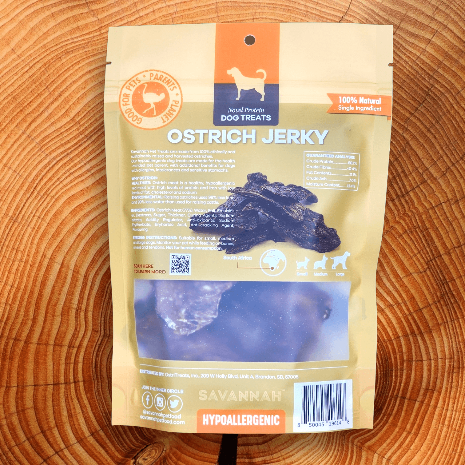 Tasty Ostrich Jerky (2oz): The Protein-Packed, Dental-Health Chew for Dogs of All Sizes - Doot's Pet LLC Collars For A Cause