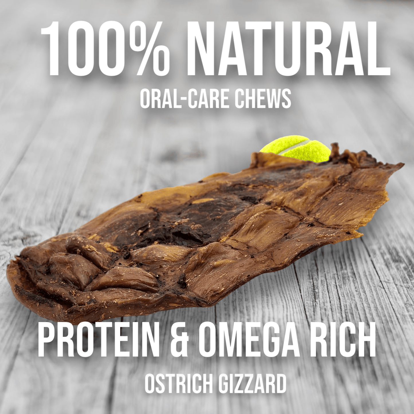 Chewy Ostrich Whole Gizzard: The Protein & Omega-3 Rich, Natural Dog Chew Treat - Doot's Pet LLC Collars For A Cause