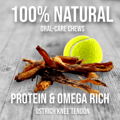 Savannah Chewy Ostrich Tendon Mix (3oz): The Protein-Packed, Hypoallergenic Chew for All Dogs - Doot's Pet LLC Collars For A Cause