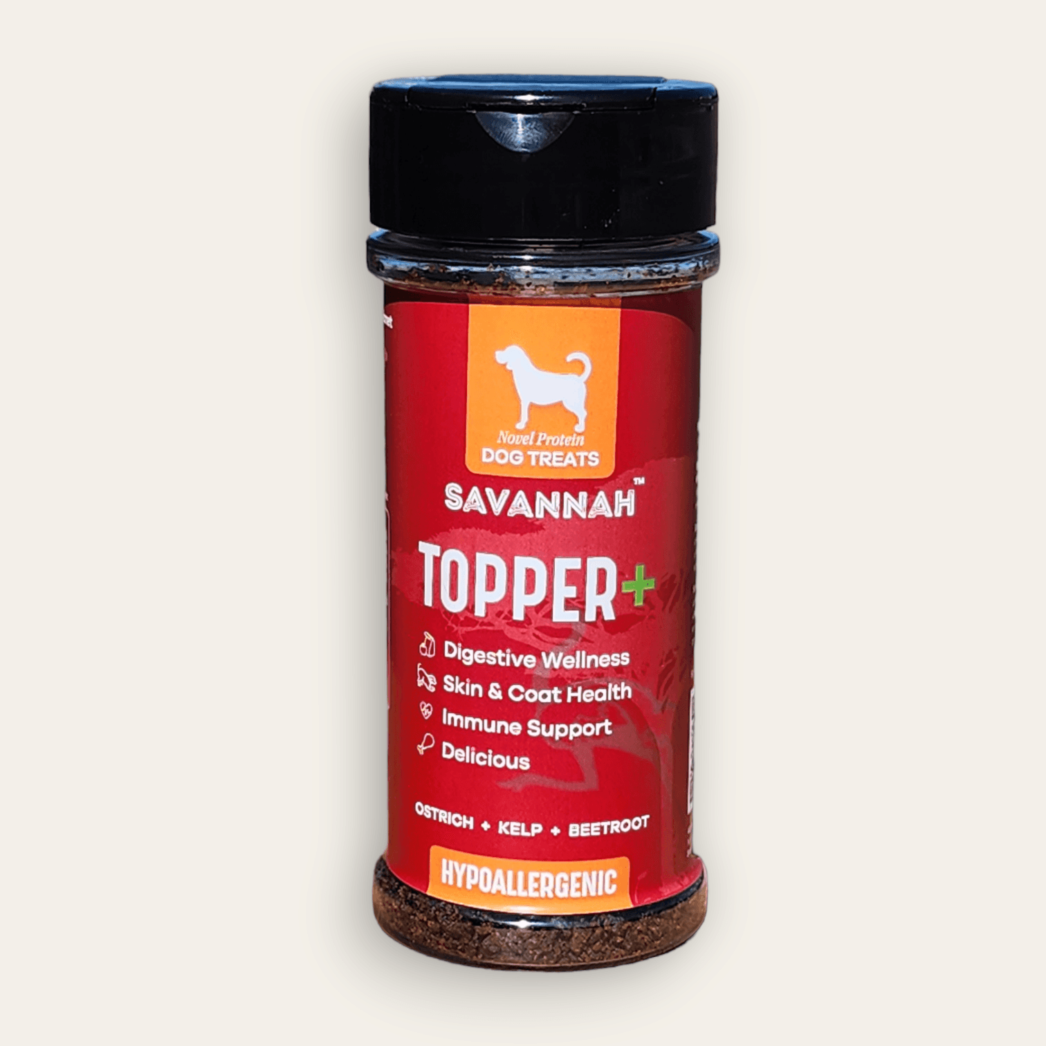 Topper Plus: Ostrich & Beetroot (3oz) – The Flavorful, Gut-Healthy Superfood Boost for Your Dog's Kibble - Doot's Pet LLC Collars For A Cause