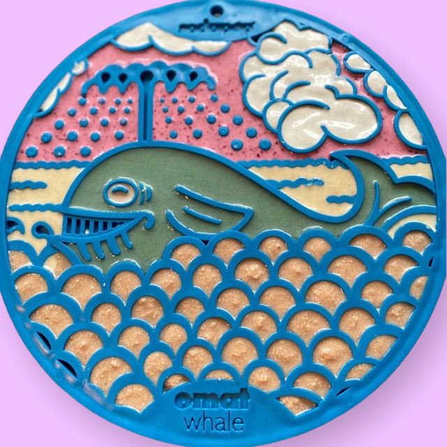 Whale eMat - Enrichment Lick Mat for Dogs and Cats - with Suction Cups | Whale Design | USA Made - Doot's Pet LLC Collars For A Cause