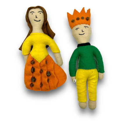 Prince and Princess Felt Dog Toys