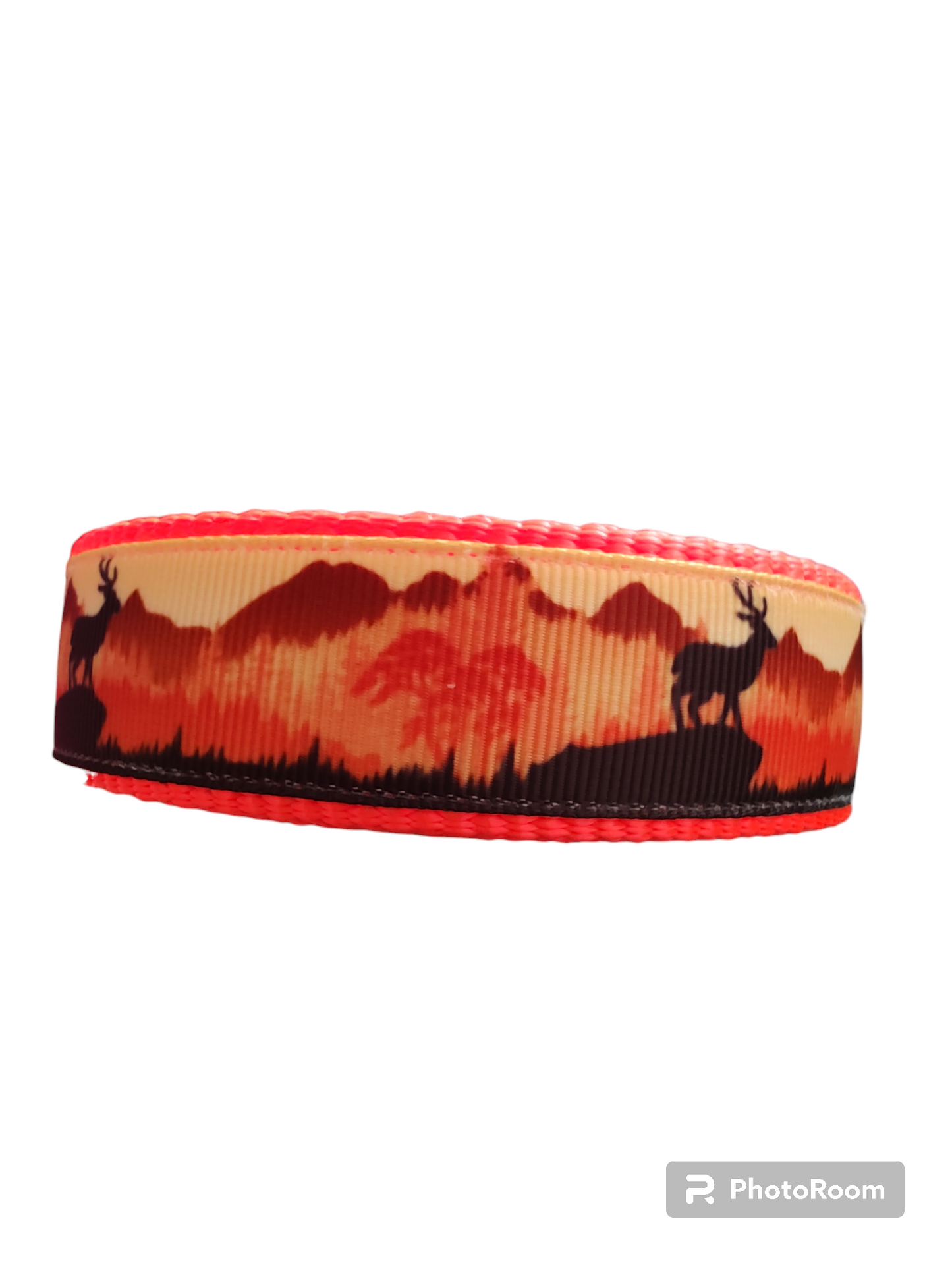 Heavy Duty Sunset Forest Orange Super Heavy Nylon Dog Collar LG, XL, Leash - Doot's Pet LLC Collars For A Cause