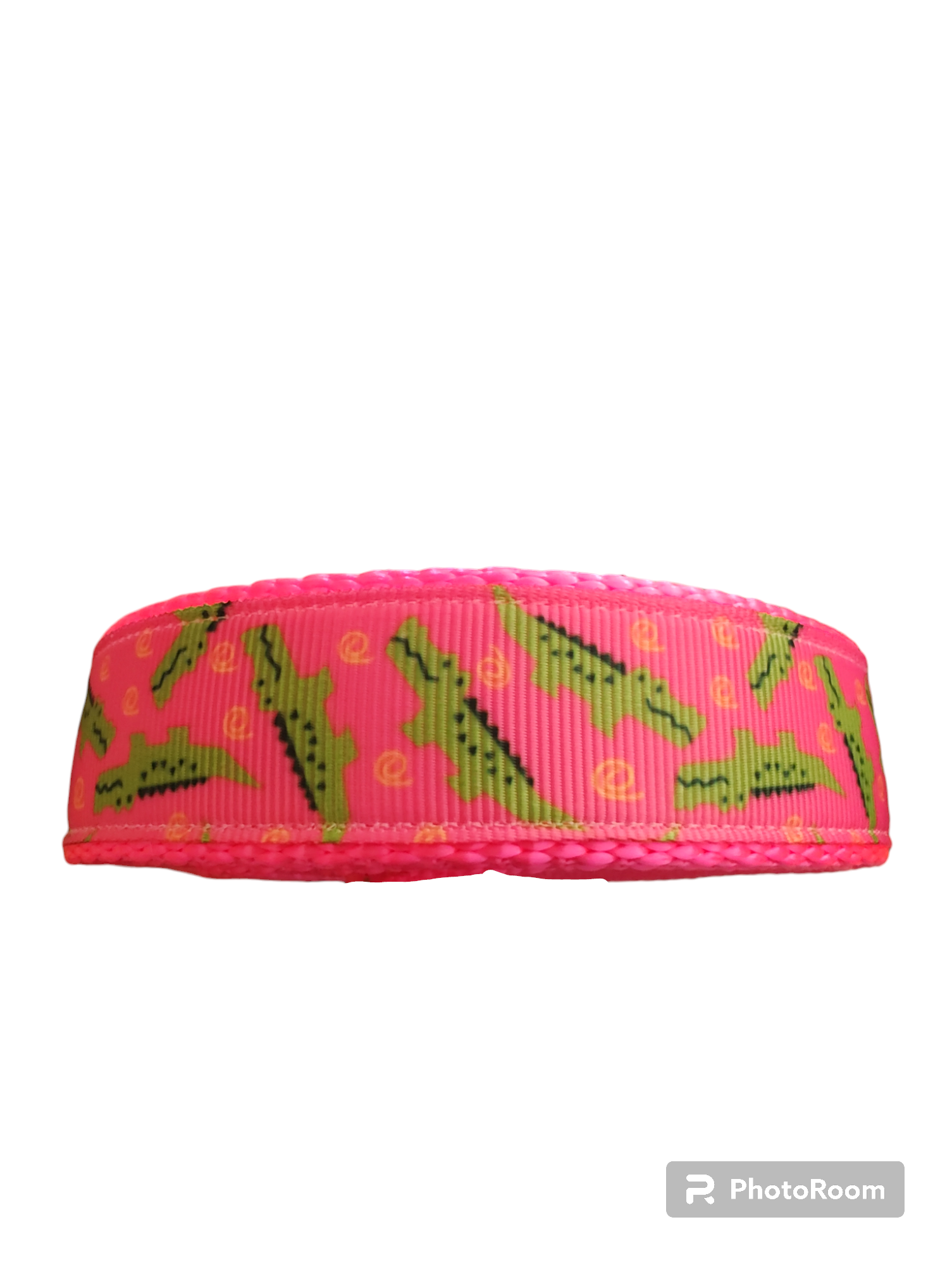 Pink Alligator Hot Pink Nylon Dog Collar MD, LG, XL, Leash - Doot's Pet LLC Collars For A Cause