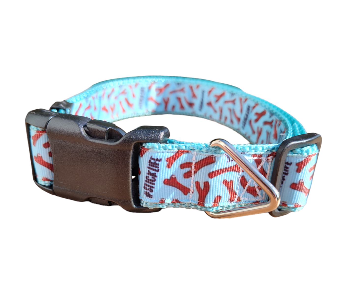 # Stick Life Light Blue Nylon Dog Collar MD, LG, XL, Leash, Martingale - Doot's Pet LLC Collars For A Cause