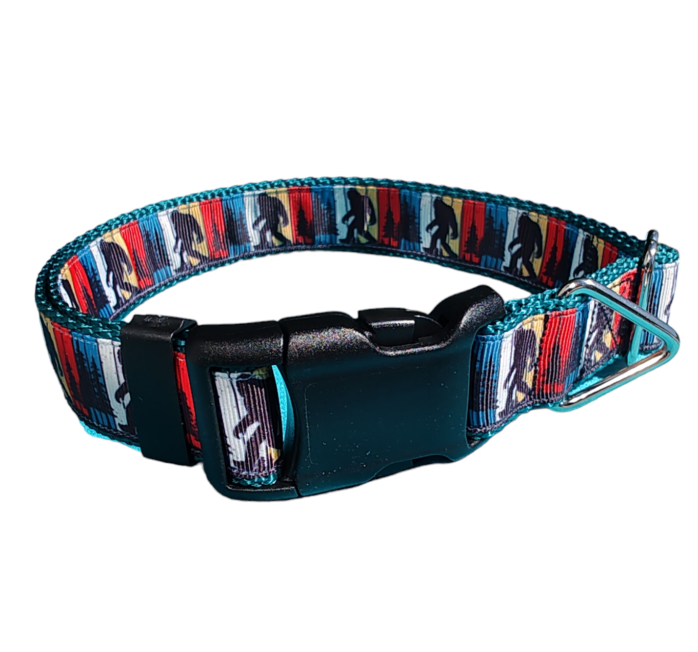 Bigfoot Sasquatch Green Nylon Dog Collar MD, LG, XL, Leash - Doot's Pet LLC Collars For A Cause