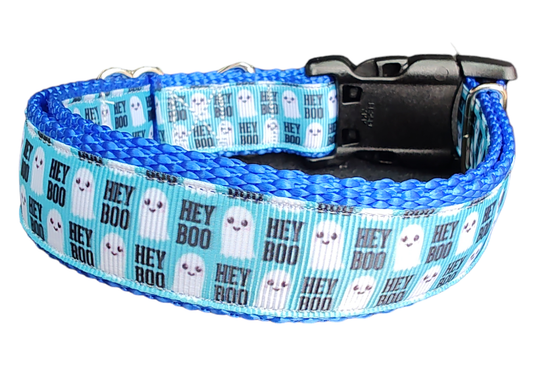 Halloween Hey BOO! Nylon Dog Collar - Doot's Pet LLC Collars For A Cause