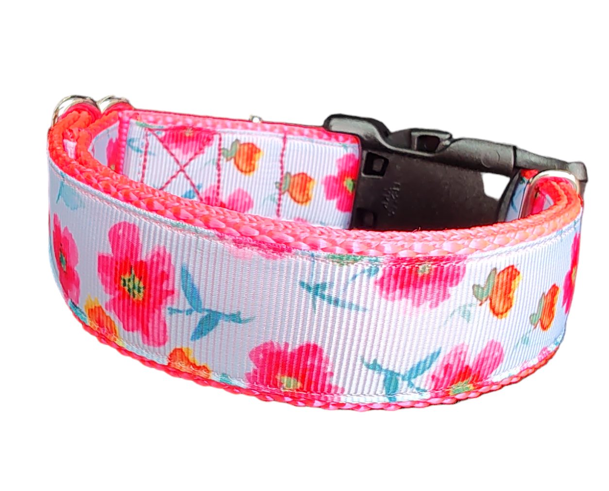 Bright Flowers Nylon Dog Collar - Doot's Pet LLC Collars For A Cause