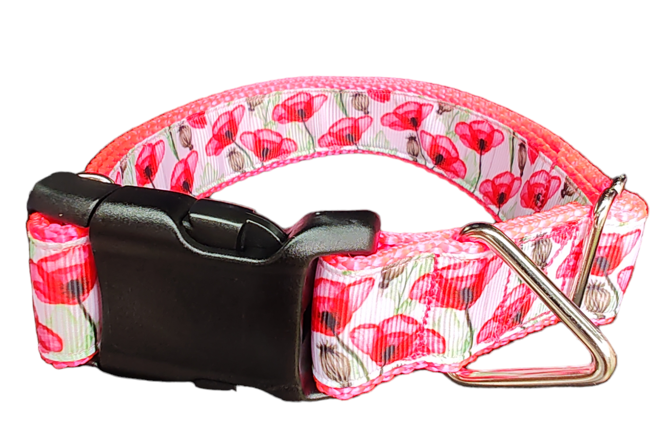 Poppies Nylon Dog Collar - Doot's Pet LLC Collars For A Cause