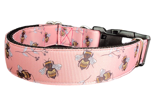 Coral Bees Nylon Dog Collar - Doot's Pet LLC Collars For A Cause