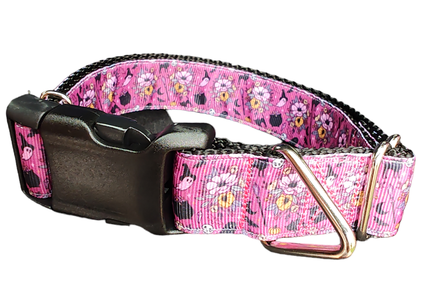 Halloween Floral Witch Nylon Dog Collar - Doot's Pet LLC Collars For A Cause