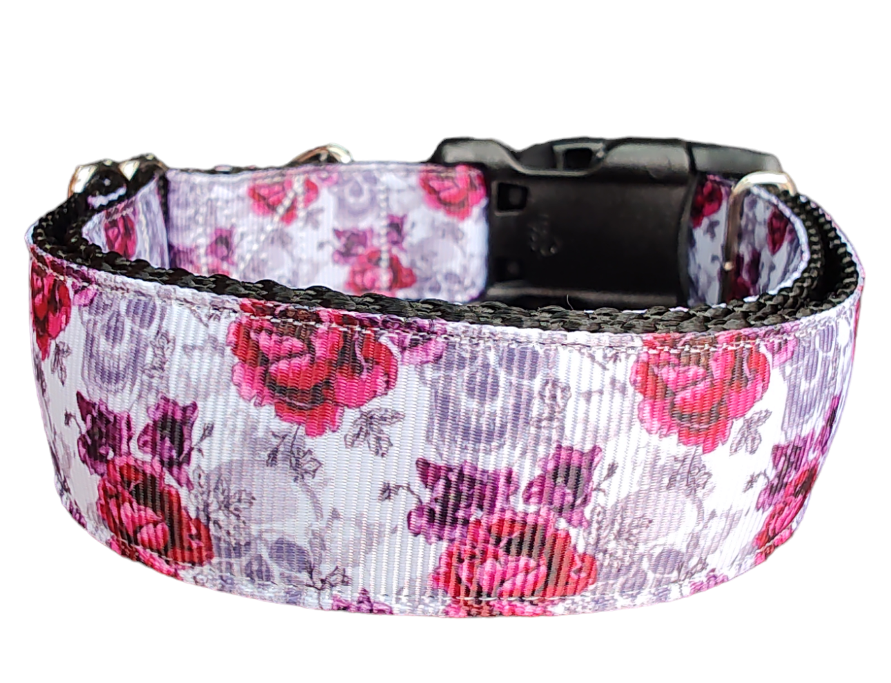 Halloween Skulls N Roses Nylon Dog Collar - Doot's Pet LLC Collars For A Cause