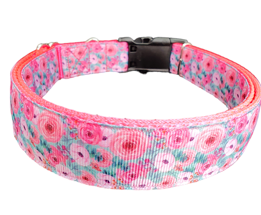 Field Of Flowers Nylon Dog Collar - Doot's Pet LLC Collars For A Cause