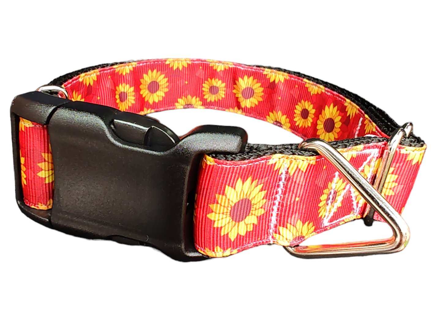 Sunflower Mosaic Nylon Dog Collar - Doot's Pet LLC Collars For A Cause