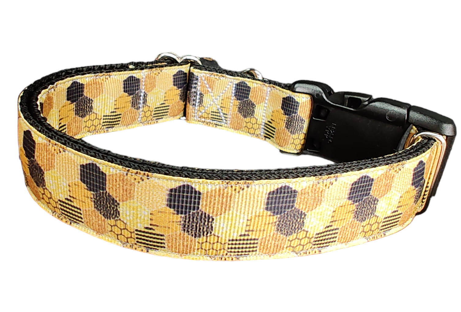 Patchwork Beehive Nylon Dog Collar - Doot's Pet LLC Collars For A Cause