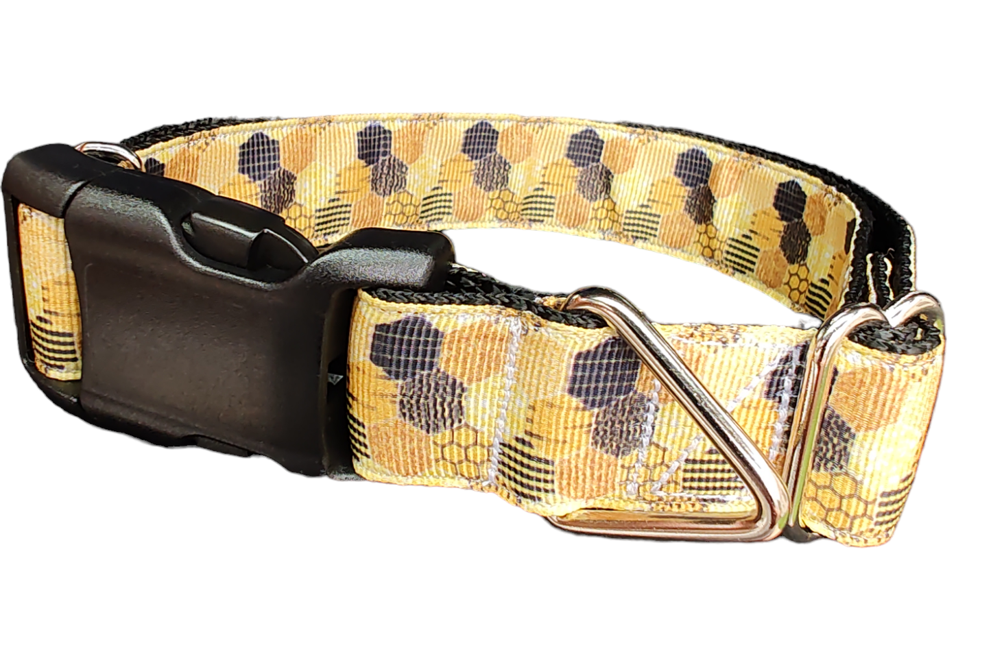 Patchwork Beehive Nylon Dog Collar - Doot's Pet LLC Collars For A Cause