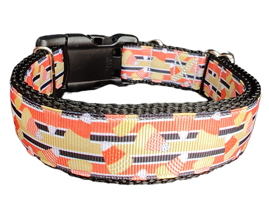 Halloween Candy Corn Nylon Dog Collar - Doot's Pet LLC Collars For A Cause