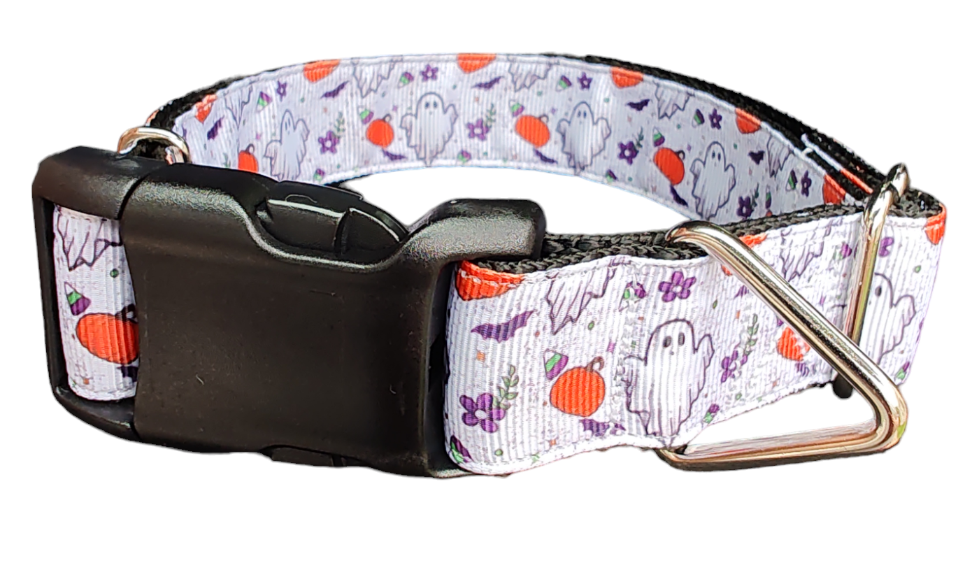 Halloween Ghost Nylon Dog Collar - Doot's Pet LLC Collars For A Cause