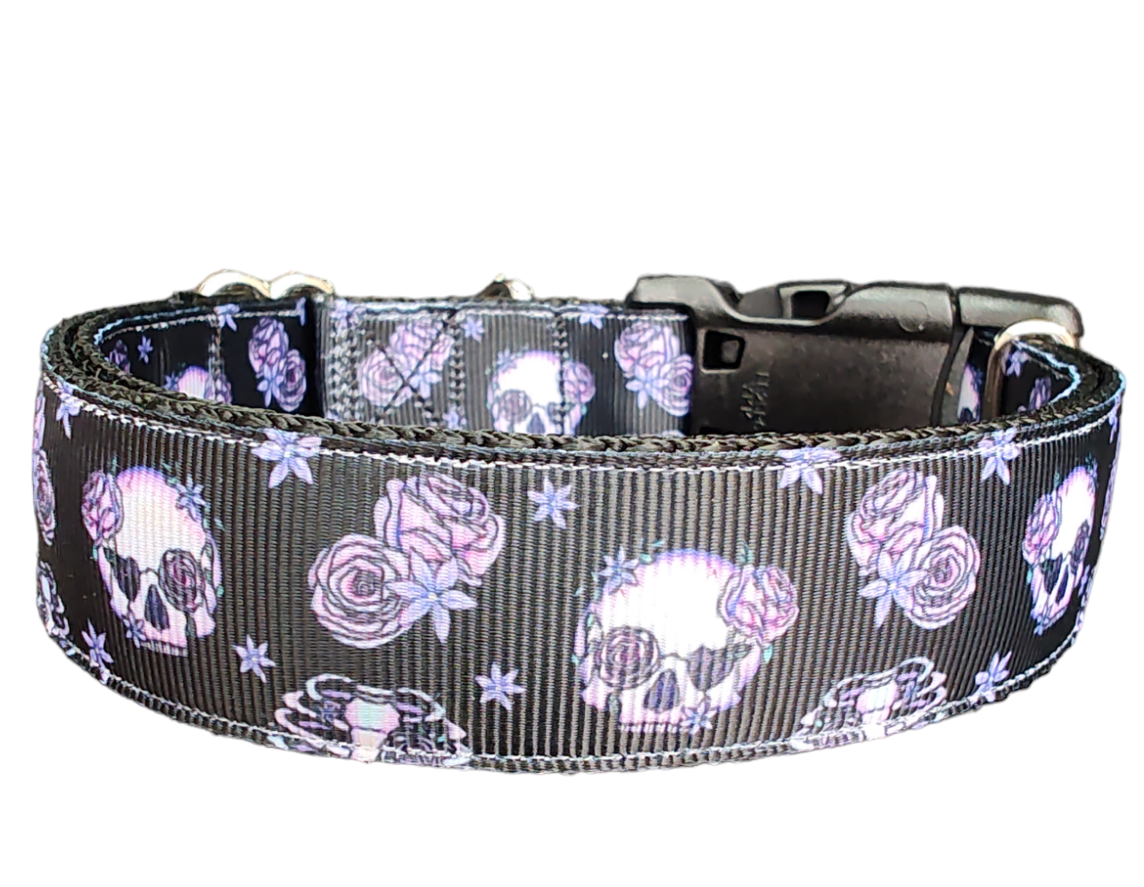 Halloween Skeleton Nylon Dog Collar - Doot's Pet LLC Collars For A Cause