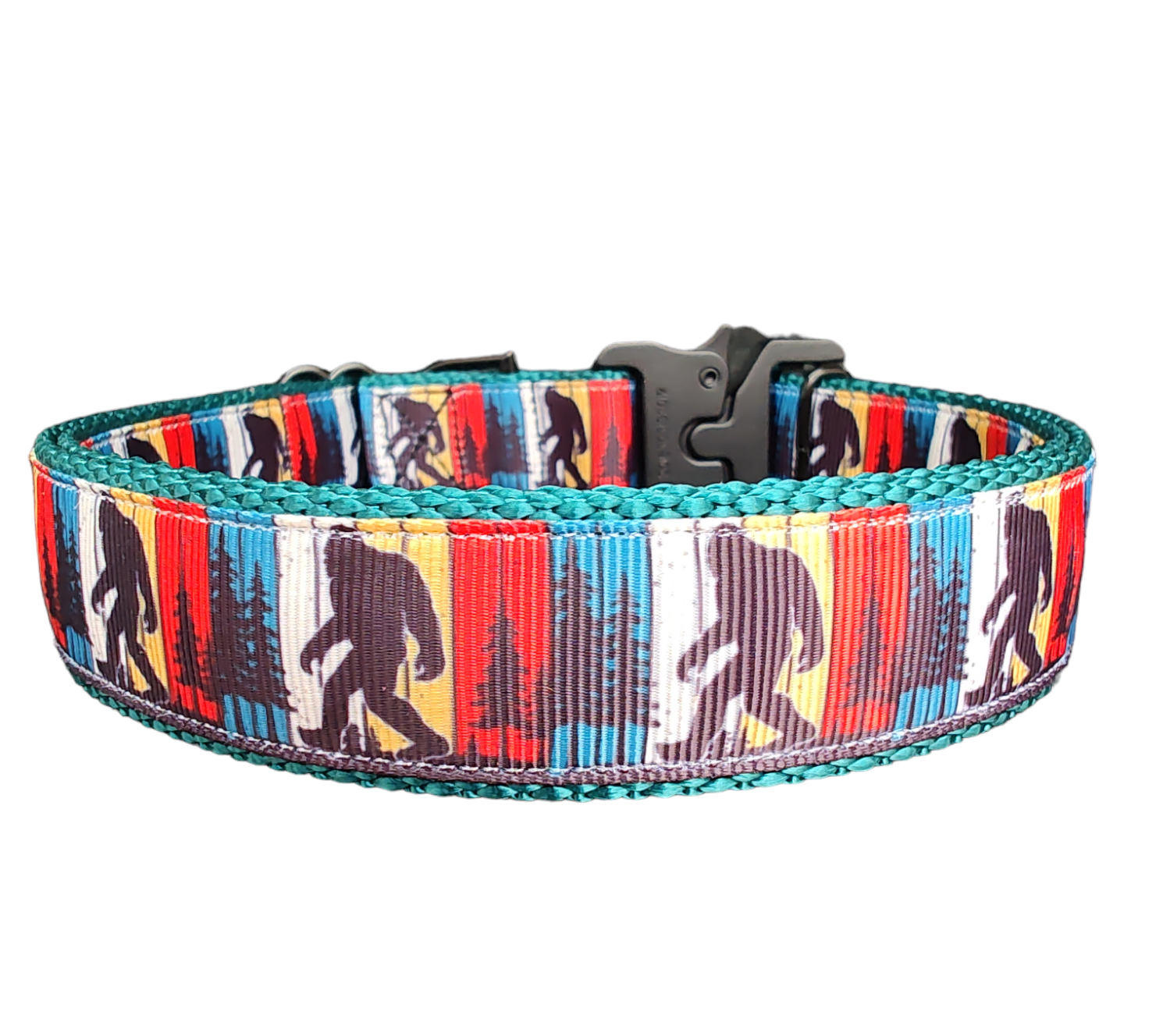 Bigfoot Sasquatch Green Nylon Dog Collar MD, LG, XL, Leash - Doot's Pet LLC Collars For A Cause