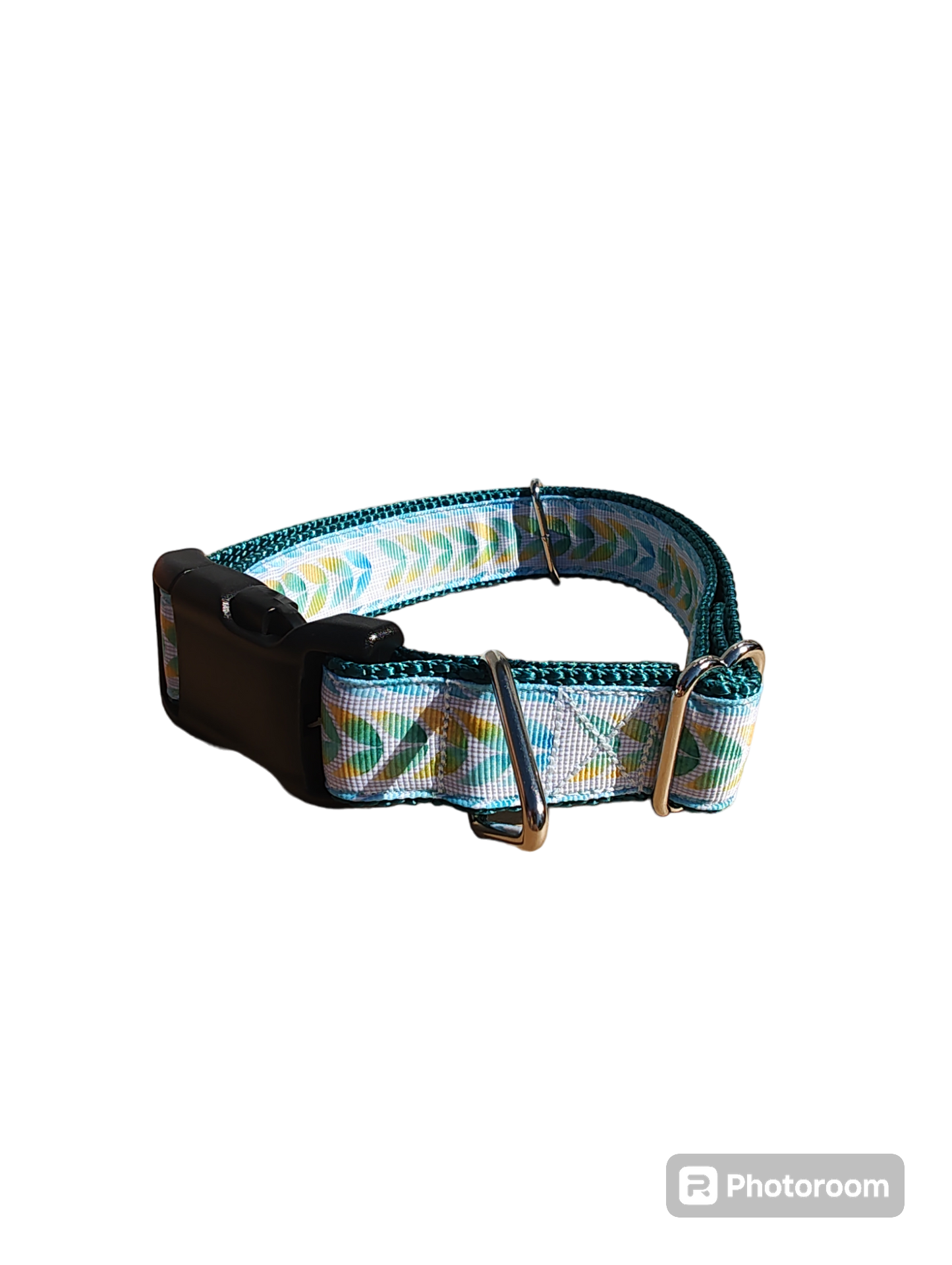 Watercolor Leaves Nylon Dog Collar