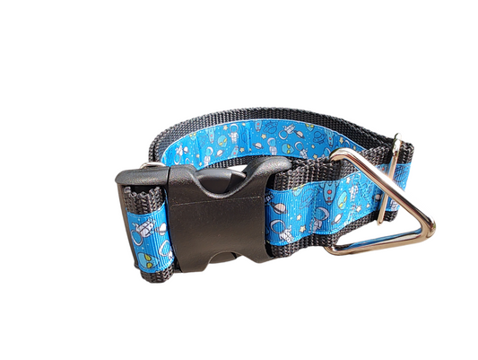 1.5" Wide Aliens in Space Nylon Dog Collar