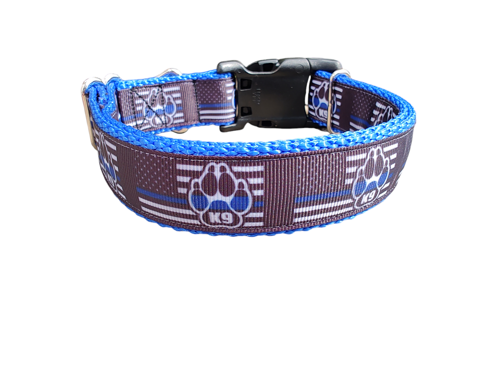 K9 Police Dog Flag Nylon Dog Collar - Doot's Pet LLC Collars For A Cause