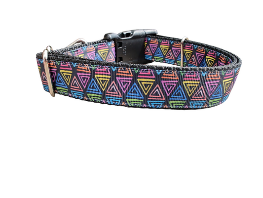 Triangle Doodles Nylon Dog Collar