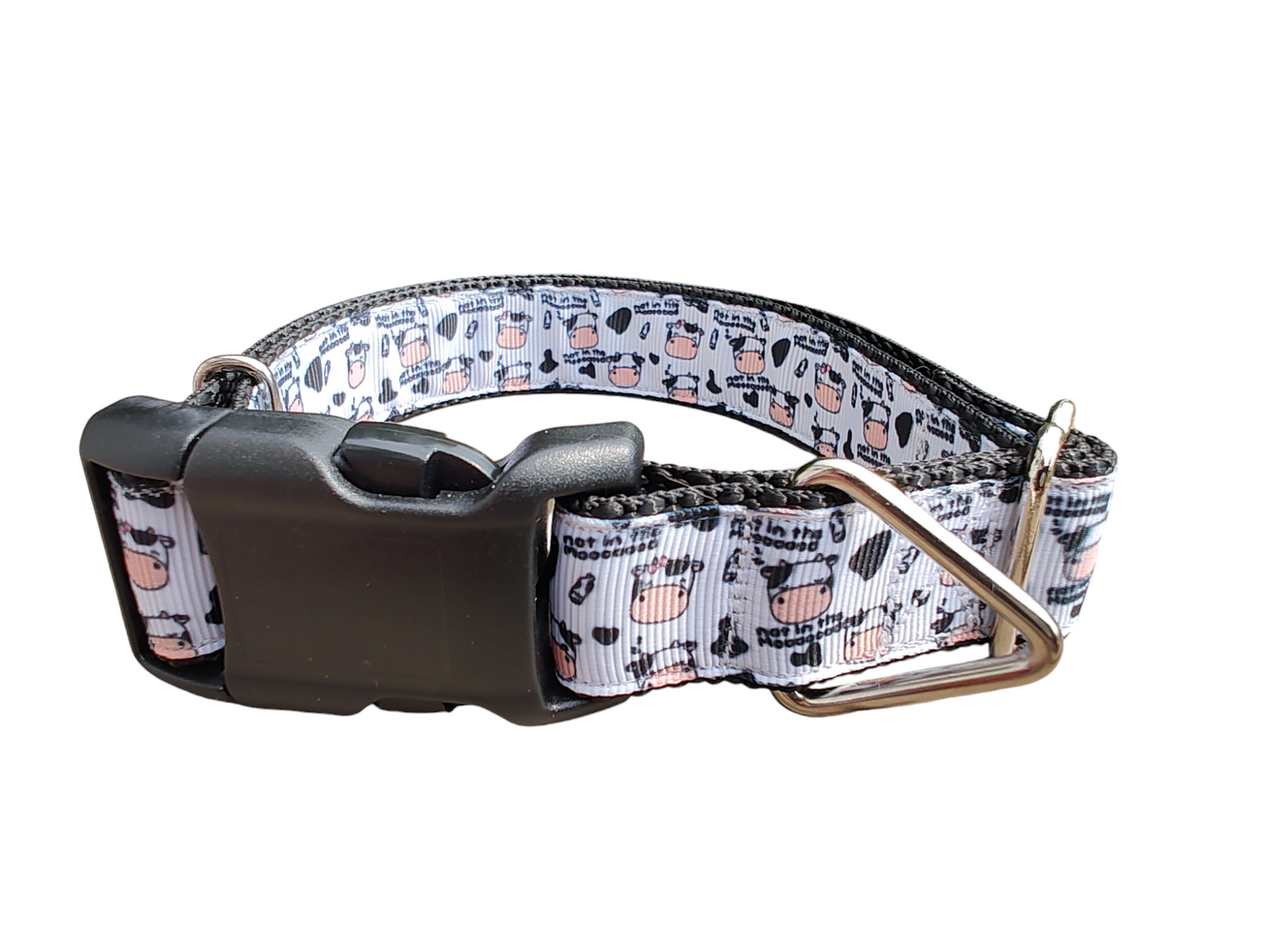 Not In The MOoOod Cow Nylon Dog Collar