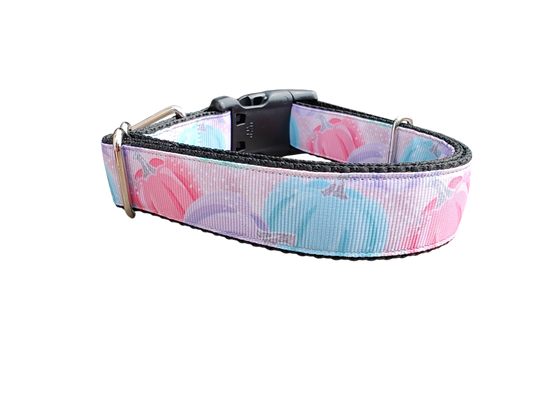 Pastel Pumpkins Nylon Dog Collar