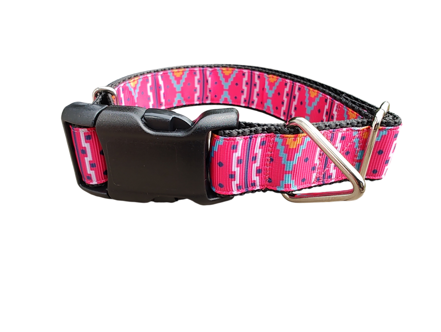 Pink Tribal Nylon Dog Collar