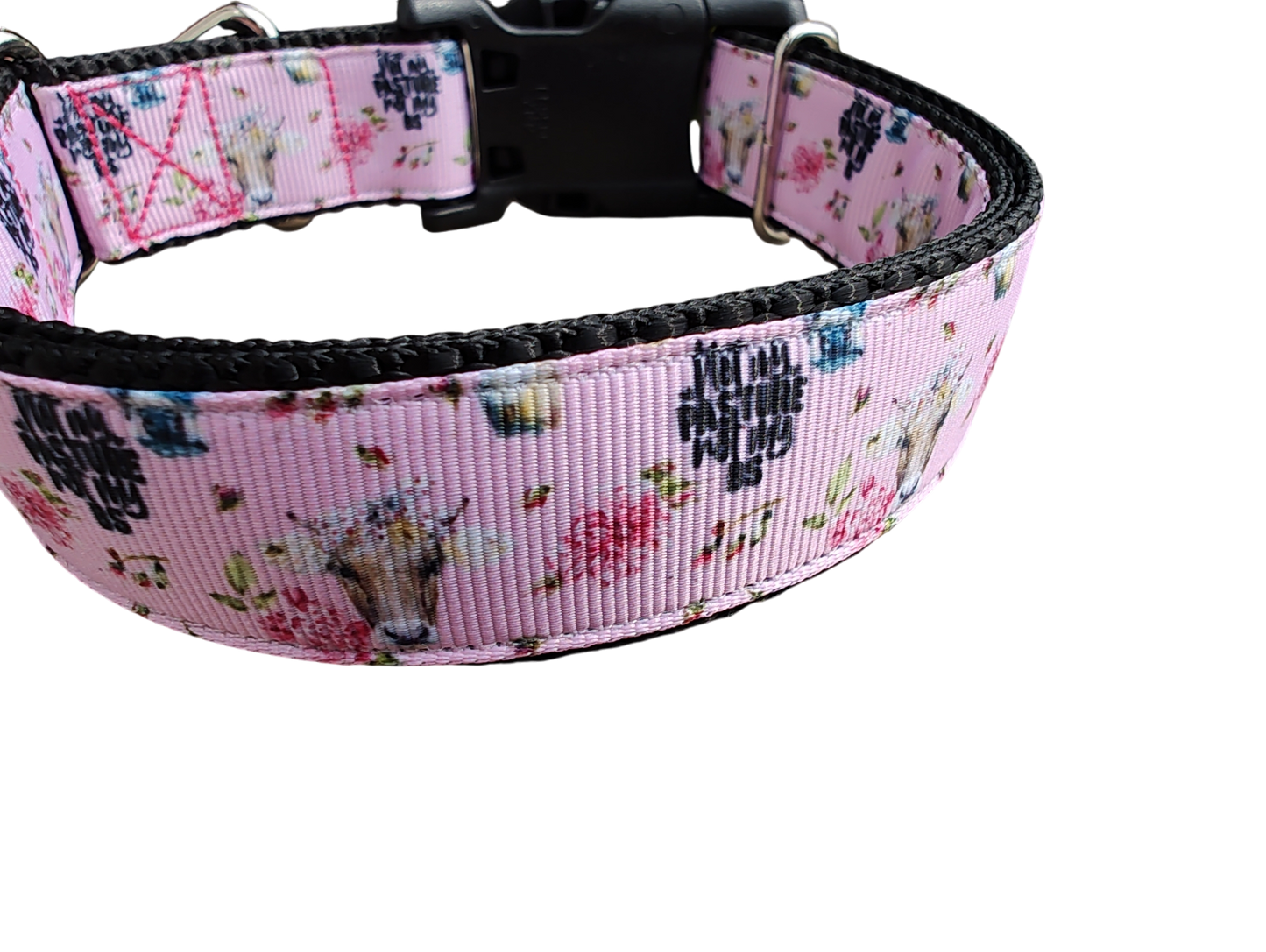 Not My Pasture BS Cow Nylon Dog Collar