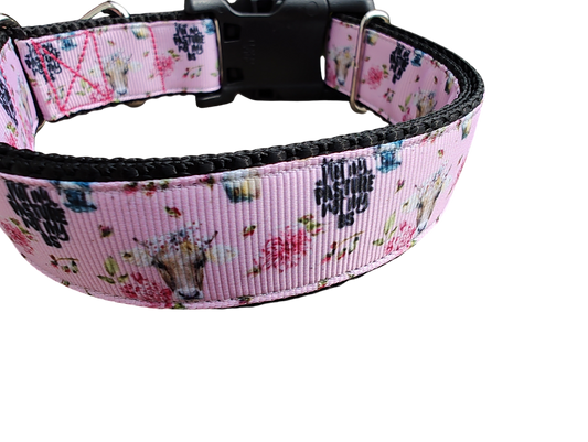 Not My Pasture BS Cow Nylon Dog Collar