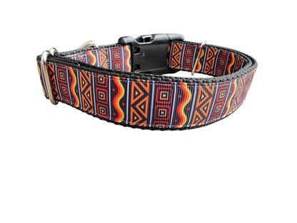 African Tribal Print Nylon Dog Collar