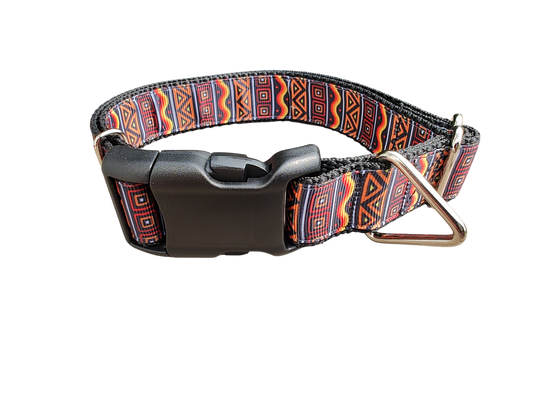 African Tribal Print Nylon Dog Collar