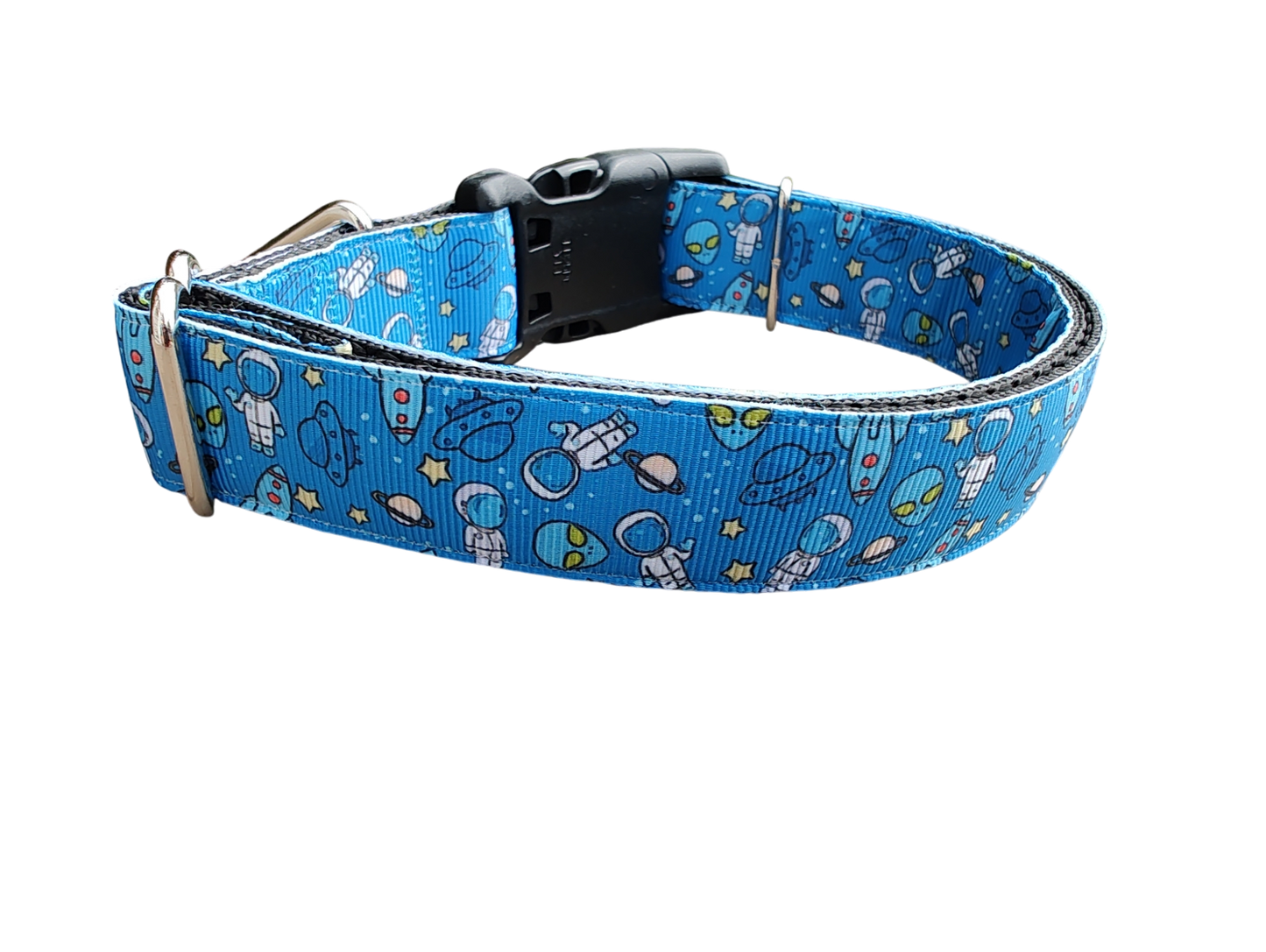 Aliens in Space Nylon Dog Collar