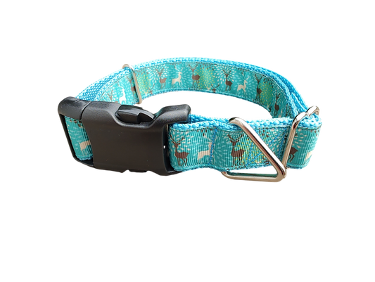 Blue Deer Nylon Dog Collar