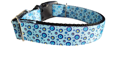 Evil Eye Nylon Dog Collar