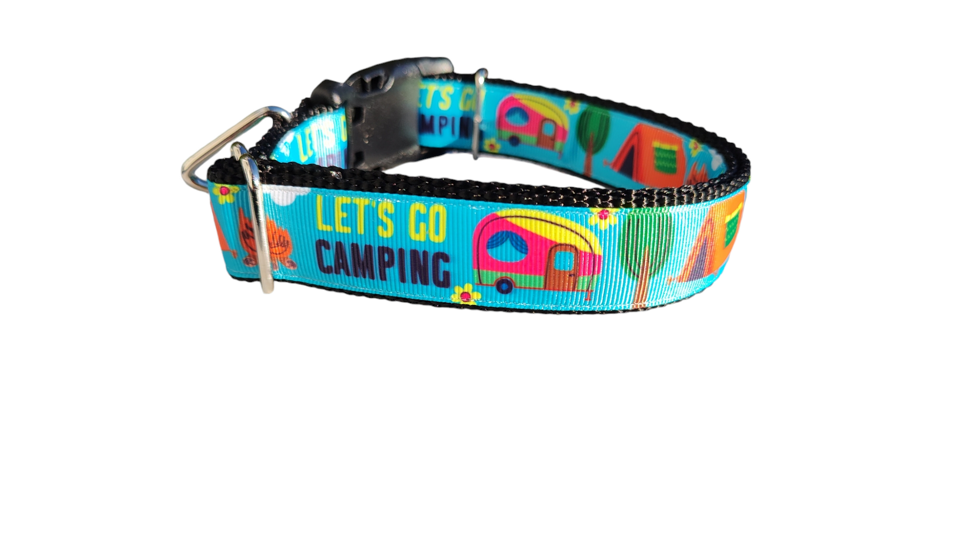 Let's Go Camping Nylon Dog Collar - Doot's Pet LLC Collars For A Cause
